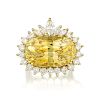 David Stern Yellow Sapphire and Diamond Ring