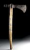 18th C. Plains Indians Wood, Iron, & Lead Pipe Tomahawk