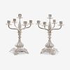 PAIR OF TIFFANY & CO. STERLING SILVER CANDELABRA