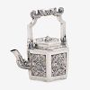 CHINESE SILVER TEAPOT