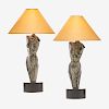PAIR OF HEIFETZ TALL FIGURAL TABLE LAMPS