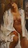 After Jean Souverbie, oil, Abstract nude