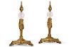 Pair of Neoclassical style bronze lamps, Caldwell