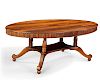 An Anglo-Indian exotic hardwood oval dining table