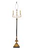 A Charles X style bronze floor lamp