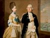 UNKNOWN ARTIST, BRITISH SCHOOL 
A Royal Navy Officer Taking Leave of His Wife, c. 1774 
oil on canvas, 27 x 36 inches, within carved...