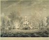 1780 NAVAL BATTLE OF CAPE VINCENT 

[inscribed in legend below scene] “To Sr. G. B. RODNEY, Bart., ADML. of the WHITE & Kt. of the M...
