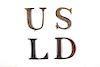 1808 US LIGHT DRAGOON CAP LETTERS 
Cast-brass, with small clinches on recto, each 1 ½ in. H 

The leather helmet adopted for the new...