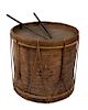19TH C. OHIO FIRE COMPANY PARADE DRUM 

An 19th century American snare drum with period sheepskin heads, original hemp ropes and lea...