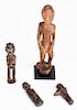 Group of 4 African Carved Wood Figurines