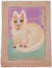 Sybil Gibson (1908-1995) "White Cat", 24" x 18"