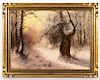 Laszlo Neogrady (1896-1962) Snowy Winter Forest Landscape