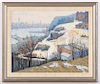 Carl Abel (1875-1959) "View of Manhattan from Weehawken, NJ"