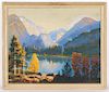 Carl Abel (American, 1875-1959) Fall Alpine Lake