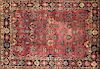 Vintage Hand Knotted Wool Sarouk Oriental Carpet, circa 1930s