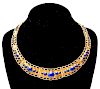 Lalounis Manner 18K Gold & Lapis Lazuli Necklace