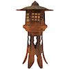 Asian Style Pagoda Cast Iron Table Lamp