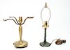 Metal Table Lamp Bases incl. Pairpoint, 2