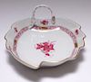 Herend Porcelain Chinese Bouquet Leaf Dish