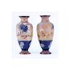 Pair of Royal Doulton Slaters Pottery Vases. Doubl