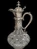 French/Russian Silver Mounted Crystal Claret Jug