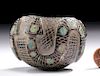 Very Rare Chavin Stone Bowl w/ Two Headed Serpent Motif