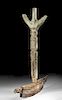 20th C. Indonesian Moluccas Ancestral Marker w/ Finial