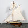 Large Scale Hand Crafted Wooden Model Sailboat