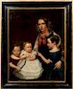 19th Century, Family Portrait Oil Painting