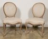 Pair of  French Painted Painted Side Chairs