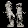 Pair, Large Sevres Style Parian Classical Figures