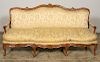 18th C. Fortuny Upholstered French Walnut Sofa