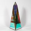 Ray Howlett Infinity Light Pyramid Glass Sculpture