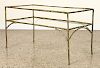 BRONZE BAMBOO STYLE BAGUES COFFEE TABLE C.1960