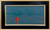 Robert Stark Jr. Oil on Canvas "Red Sail Rounding Great Point"