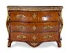 A Regence Gilt Bronze Mounted Parquetry Commode en Tombeau