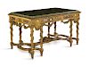 A Napoleon III Giltwood and Onyx Center Table
