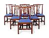 A Set of Six George III Mahogany Dining Chairs
