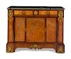 A Louis XVI Style Gilt Bronze Mounted Marquetry Cabinet