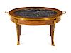 A Louis XVI Style Gilt Metal Mounted Marquetry Low Table