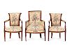 Three Directoire Fruitwood Chairs