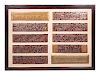 A Framed Collection of Indian Manuscript Leaves