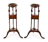 A Pair of George III Mahogany Wig Stands