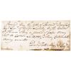1781 DAVID RITTENHOUSE Signed Revolutionary War Receipt for CONTINENTAL CURRENCY