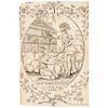 1789 New York Society Library Bookplate, Designed and Engraved by Peter Maverick
