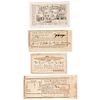 1813-1865 New Hampshire Large Group of 18 Scarce Diverse Lottery Tickets 