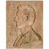 ABRAHAM LINCOLN Massive Bronze Portrait Plaque 22 x 16 Inches Building Display