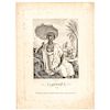 1770-80 Engraved Print, L'AMERIQUE, with AMERICA Depicted as an African Princess