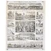 1853 Illustrated California Gold Rush Letter Sheet CROSSING THE PLAINS. by Baker