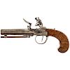 c. 1780-1810, Box-Lock Flint Pistol Choice Very Fine 